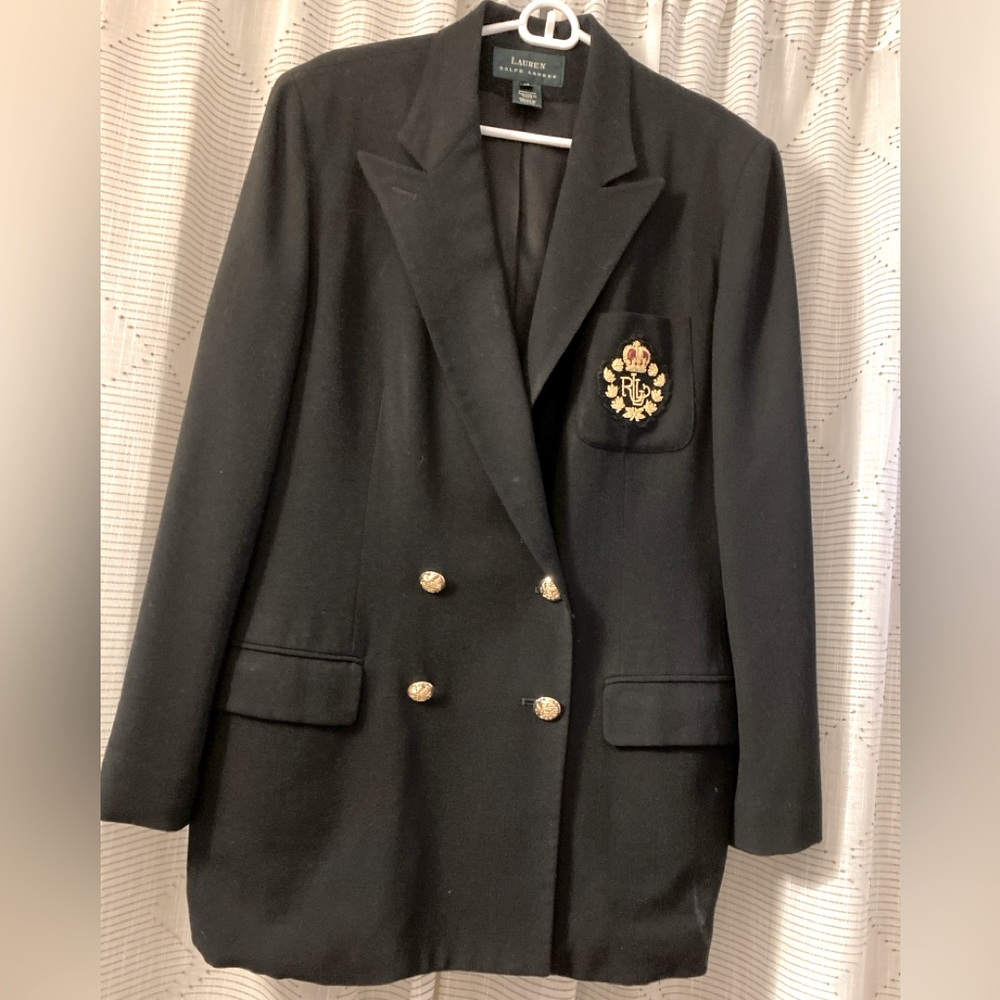 Lauren Ralph Lauren Black Blazer with Gold Buttons
